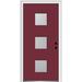 Verona Home Design Spotlight Steel Prehung Front Entry Door Metal in White | 80 H x 36 W x 1.75 D in | Wayfair ZZ352858R