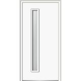 Verona Home Design 1-Lite Painted Steel Spotlight Prehung Front Entry Door Metal | 80" H x 32" W x 1.75" D/6.56" | Wayfair ZZ355197L