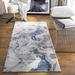 Black 24 x 0.47 in Area Rug - Greyleigh™ Bridgeton Abstract Denim/Gray Area Rug Polyester/Polypropylene | 24 W x 0.47 D in | Wayfair