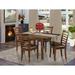 Lark Manor™ Adonica 5 - Piece Butterfly Leaf Rubberwood Solid Wood Dining Set Wood in Brown/Red | Wayfair 6CEF7E2856F7489D972B40A88F70214C