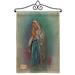 Breeze Decor Our Lady of Grace 2-Sided Burlap 19 x 13 in. Garden Flag in Green | 18.5 H x 13 W x 1 D in | Wayfair