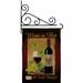 Breeze Decor Wine a Bit Happy Hour & Drinks 2-Sided Burlap 19 x 13 in. Garden Flag in Black/Brown | 18.5 H x 13 W in | Wayfair