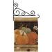 Breeze Decor October Pumpkins 2-Sided Polyester 19 x 13 in. Flag Set in Black/Brown | 18.5 H x 13 W in | Wayfair BD-HA-GS-113068-IP-DB-03-D-US18-SB