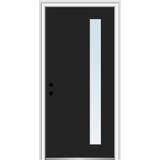 Verona Home Design 1-Lite Spotlight Fiberglass Painted Prehung Front Entry Door Fiberglass | 80 H x 1.75 D in | Wayfair ZZ348466L