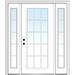 Verona Home Design Smooth Grilles Primed Fiberglass Prehung Front Entry Doors Fiberglass | 80 H x 60 W x 1.75 D in | Wayfair ZZ29243R