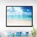 Beachcrest Home™ Sand of Beach in Blue Caribbean Sea by Lakov - Photograph Print Canvas/Metal in Blue/White | 34 W x 1 D in | Wayfair