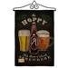 Breeze Decor Hoopy Beer O'Clock 2-Sided Burlap 19 x 13 in. Garden Flag in Black | 18.5 H x 13 W in | Wayfair BD-BV-GS-117049-IP-DB-02-D-US18-WA