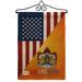 Breeze Decor American Dutch Friendship 2-Sided Burlap 19 x 13 in. Garden Flag in Black/Blue/Brown | 18.5 H x 13 W x 0.1 D in | Wayfair