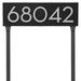 Montague Metal Products Inc. Floating 1-Line Lawn Address Sign Metal in Black | 6 H x 19.75 W x 1 D in | Wayfair HMP-045-L-B-BA