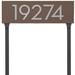 Montague Metal Products Inc. Floating 1-Line Lawn Address Sign Metal in Brown | 6 H x 19.75 W x 1 D in | Wayfair HMP-045-L-S-S