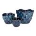 Bay Isle Home™ Dena 3-Piece Pot Planter Set Ceramic in Blue | 8.5 H x 11.5 W x 11.5 D in | Wayfair 84D1EFBF7E3144C59F48897496EEED2F