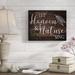 Gracie Oaks 'Wood Look Let Heaven & Nature Sing Planked Typography' Graphic Art Print Wood/Canvas in Brown | 16 H x 20 W x 1.5 D in | Wayfair