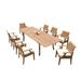 Rosecliff Heights Java Rectangular 8 - Person Outdoor Dining Set Wood/Metal in Brown | 30.5" H x 82" L x 40" W | Wayfair