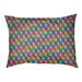 Tucker Murphy Pet™ Campion Lined Rainbow Cube Dog Pillow Polyester in Orange/Pink/Blue | 19.5 H x 29.5 W x 19.5 D in | Wayfair