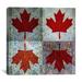 Winston Porter Canada Flag Maple Leaf #7 Graphic Art on Canvas in Gray/Red | 12 H x 12 W x 0.75 D in | Wayfair 366CC02F36664754AAD2E8D533C2F2BF
