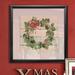 The Holiday Aisle® 'Holiday Wreath' Painting Canvas/Paper, Glass in Green | 30.5 H x 30.5 W x 1.5 D in | Wayfair 427D88AE853C447083CA08855735B16E