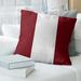 East Urban Home South Carolina Pillow Polyester/Polyfill/Leather/Suede in Red/White | 18 H x 18 W x 3 D in | Wayfair