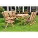 Rosecliff Heights Leroy Rectangular 8 - Person Outdoor Dining Set Wood in White/Brown | 30 H x 71 W x 36 D in | Wayfair