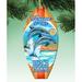 The Holiday Aisle® Welcome Surfboard Scenic Wooden Door Hanger Wood in Blue/Brown | 24 H x 18 W x 0.25 D in | Wayfair