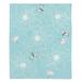 East Urban Home Anemone Butterfly Turquoise Soft Sherpa Blanket Microfiber/Fleece/Microfiber/Fleece | 51 W in | Wayfair
