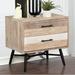 Rosecliff Heights Marisa 2 Drawer Nightstand Wood in Brown/Gray | 24.25 H x 26 W x 18 D in | Wayfair 52338FBA141D44C19239E87EDA8C1834