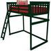 Swainsboro Solid Wood Loft Bed by Zoomie Kids in Green | 75 H x 43 W x 81 D in | Wayfair 531A81C0C90A4A0588728155BFB2C257