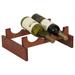 Symple Stuff Geis 3 Bottle Solid Wood Tabletop Wine Bottle Rack Wood/Solid Wood in Brown | 5.25 H x 14 W x 10.75 D in | Wayfair WR31MH