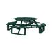 Red Barrel Studio® Filomena Outdoor Picnic Table Plastic in Green | 98 W x 98 D in | Wayfair EAC6F86C80C644D28CD3AEC6FC52317B