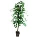 Dovecove Carswell 60" Artificial Ficus Tree in Planter Plastic/Metal in Brown | 76 H x 24 W x 24 D in | Wayfair EDEDB4EB10D044129F9705076EE13375