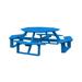 Red Barrel Studio® Filomena Outdoor Picnic Table Plastic in Blue | 98 W x 98 D in | Wayfair 51BDED4DDED048549C2017B9963DE84D