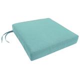 Darby Home Co Encinitas Knife Edge Indoor/Outdoor Sunbrella Dining Chair Cushion in Green/Blue | 3.5 H x 23 W in | Wayfair