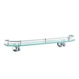 Rebrilliant Claremont Wall Shelf Glass/Metal in Gray | 4 H x 24 W x 5 D in | Wayfair 312-24-PC