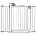 Richell 1-Touch Pressure Mounted Pet Gate Wood (a more stylish option) in Gray/Brown | 30.5 H x 36.4 W x 2 D in | Wayfair 94929