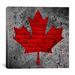 Winston Porter Canada Flag Maple Leaf #12 Graphic Art on Canvas in Gray/Red | 18 H x 18 W x 0.75 D in | Wayfair A1A5B094FAF94F069C2501BB299116CD