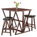 Red Barrel Studio® Brayan 3 Piece Counter Height Dining Set Wood/Upholstered in Brown | 36.22 H in | Wayfair LATT1668 34941122