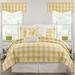 August Grove® Bynum Comforter Set Polyester/Polyfill/Cotton in Yellow | Full Comforter + 1 Bed skirt + 2 Shams | Wayfair