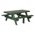 Ebern Designs Linh Outdoor Picnic Table Plastic in Green | 30 H x 73.75 W x 63.75 D in | Wayfair B46C15260D904AF39886ADB8B0DE6FCC