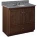 Millwood Pines Lysette 36" Bathroom Vanity Base Only Wood/Solid Wood in Brown | 34.5 H x 36 W in | Wayfair AB2EC85A606E402B90032400F2616741