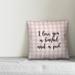 Ebern Designs Van I Love You A Bushel & A Peck Throw Pillow Polyester/Polyfill in Pink | 16 H x 16 W in | Wayfair D6BD3899AA4D44DA906AC2BF303ED301