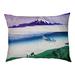 Tucker Murphy Pet™ Burkart Tama River in Musashi Province Dog Pillow Polyester in Blue/Brown | 7.1 H x 52 W x 42 D in | Wayfair