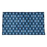 Latitude Run® Avicia Black Argyle Skulls Pattern Pillow Sham - Microfiber Polyester in Blue | 23 H x 39 W in | Wayfair