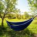 Ebern Designs Bartoll Double Camping Hammock Cotton in Blue | 2 H x 79 W x 128 D in | Wayfair 438948B23A544557BBC13BFDAFCC532D