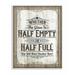 Ebern Designs 'Half-Empty Beer Sign Bar Room Word Design' Textual Art Wood in Brown | 19 H x 13 W x 1.5 D in | Wayfair