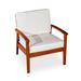 Highland Dunes Buecker Deep Seat Patio Chair w/ Cushions Wicker/Rattan in Orange/Gray/Indigo | 30 H x 29 W x 31 D in | Wayfair