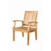 Arlmont & Co. Io Teak PatIo Dining Chair Wood in Brown | 37.5 H x 24 W x 25 D in | Wayfair 95430D2E983944458B4D6879B5AEEB58