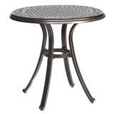 Fleur De Lis Living 28" Dia X 28.6" Height Bistro Table, Round Indoor & Outdoor Patio Dining Table Metal in Brown | 28.6 H x 28 W x 28 D in | Wayfair