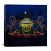 Winston Porter Pennsylvania Flag Grunge City Skyline Philadelphia Graphic Art on Canvas in Black/Blue | 18 H x 18 W x 0.75 D in | Wayfair
