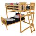 Swainsboro Solid Wood Loft Bed by Zoomie Kids Wood in Gray/Brown | 75 H x 59 W x 81 D in | Wayfair A198B0F645FE4C9CA9E2383C79F46EFB