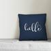 Etta Avenue™ Teen Felix Hello Indoor/Outdoor Throw Pillow Polyester in Blue/Navy | 20 H x 20 W x 1.5 D in | Wayfair