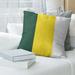 East Urban Home Oregon Pillow Polyester/Polyfill/Leather/Suede in Green/Yellow | 26 H x 26 W x 3 D in | Wayfair 3236185F05E74F42ACB1B9FFA857C49A